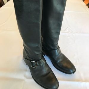 Corso Como black leather pull on boots 7 1/2